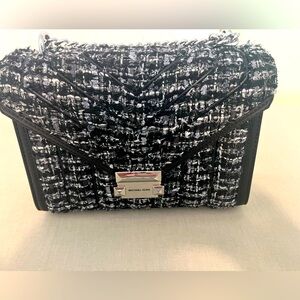 Michael Kors handbag in black and silver tweed